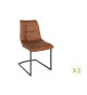 Chaises cantilever marron