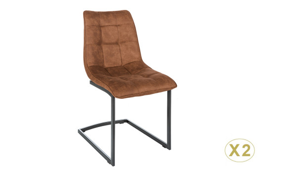 Chaises cantilever marron