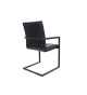 Lot de 4 chaises en simili noir antique