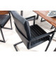 Lot de 4 chaises en simili noir antique