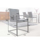 Lot de 4 chaises en simili noir antique