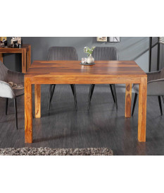 Table de repas rectangulaire en sesham 140 cm