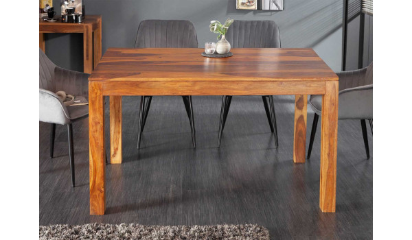 Table de repas rectangulaire en sesham 140 cm