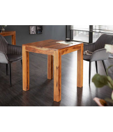 Table à manger carrée en bois massif