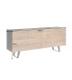 Buffet noir et bois 180 cm
