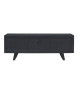 Meuble TV 140 cm noir et acacia naturel