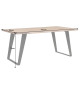 Table de repas 180 cm acacia et métal