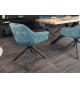 Fauteuils rotatifs velours bleu