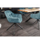 Fauteuils rotatifs velours bleu