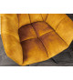 Fauteuils rotatifs métal et velours jaune