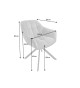 Chaises velours gris et métal
