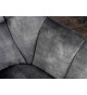 Chaises velours gris et métal