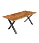 Table repas industriel en acacia 180 cm
