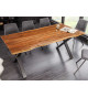 Table repas industriel en acacia 180 cm