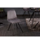 Chaises velours gris foncé
