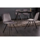 Chaises velours gris foncé