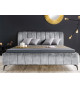 Lit adulte velours gris