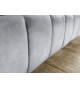 Lit adulte velours gris