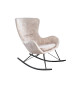 Chaise à bascule champagne et métal noir