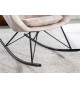 Chaise à bascule champagne et métal noir