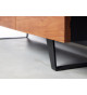 Meuble TV 140 cm noir et acacia naturel