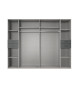 Armoire dressing 270 cm verre noir