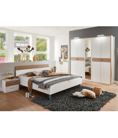 Chambre complète blanche et bois