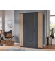 Armoire penderie 3 portes 2 tiroirs