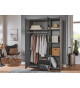 Armoire penderie 3 portes 2 tiroirs