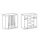 Armoire 180 cm chêne artisan et graphite