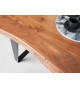 Table de repas 180 cm acacia et métal
