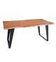 Table de repas 180 cm acacia et métal