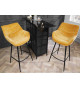 Fauteuils de bar modernes velours jaune