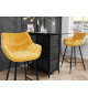 Fauteuils de bar modernes velours jaune
