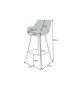 Chaises de bar velours vert émeraude