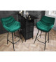 Chaises de bar velours vert émeraude