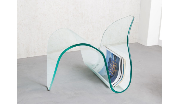 Porte-revues design en verre