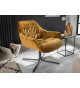Fauteuil de relaxation jaune moutarde
