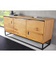 Buffet placage chêne et inclusion papillon noir