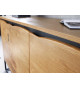Buffet placage chêne et inclusion papillon noir