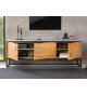 Meuble TV bois et métal 160 cm