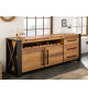 Meuble buffet bois de pin et métal industriel