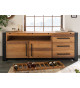 Meuble buffet bois de pin et métal industriel