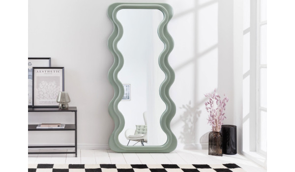 Miroir vague vert sauge 160 cm