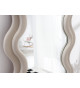 Miroir 160 cm forme vague coloris grège