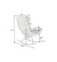 Rocking chair en tissu bouclé blanc