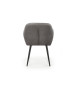 Chaises en velours gris et métal noir