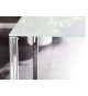 Bureau d'angle en verre blanc