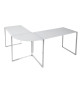 Bureau d'angle en verre blanc