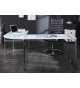 Bureau d'angle en verre blanc